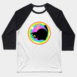 Kitty in rainbow bubble Baseball T-Shirt